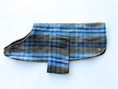 Load image into Gallery viewer, Luxe Brown and Blue Dog Jacket