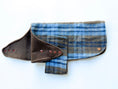 Load image into Gallery viewer, Luxe Brown and Blue Dog Jacket