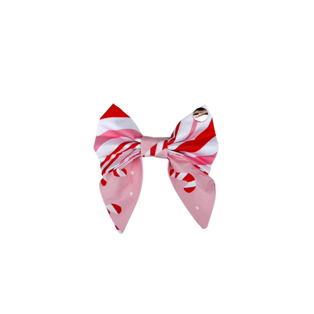 Peppermint Stripes Sailor Bow