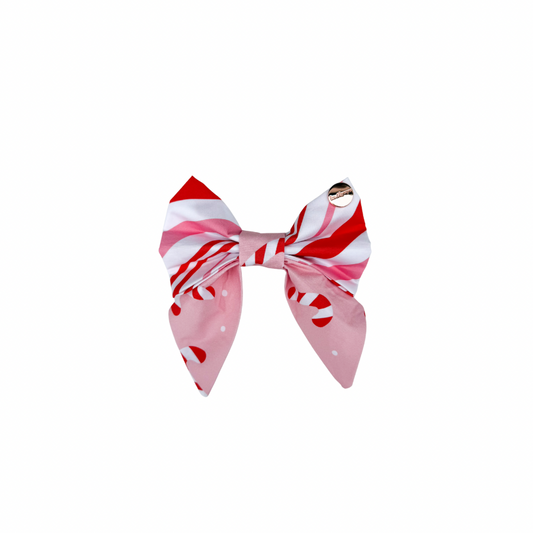 Peppermint Stripes Sailor Bow
