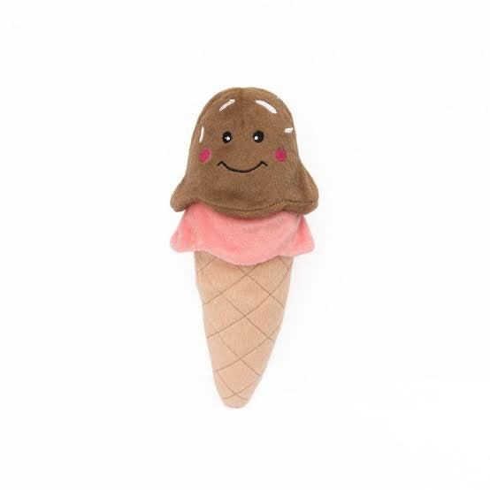 Ice cream plush dog toy