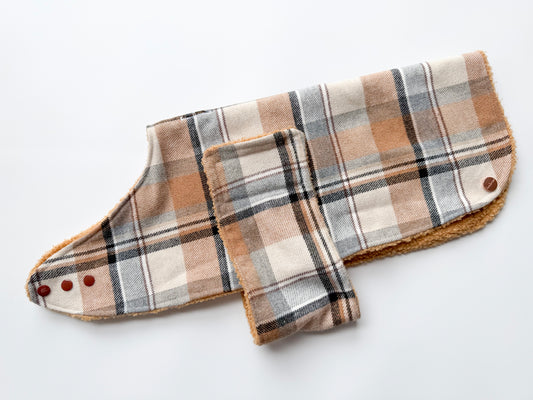 Luxe Flanno Print Dog Jacket