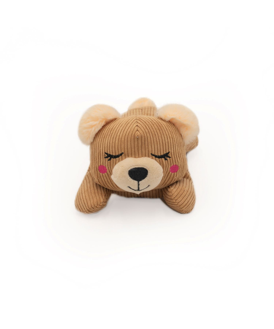 Silent Squeaker Bear Plush Dog Toy