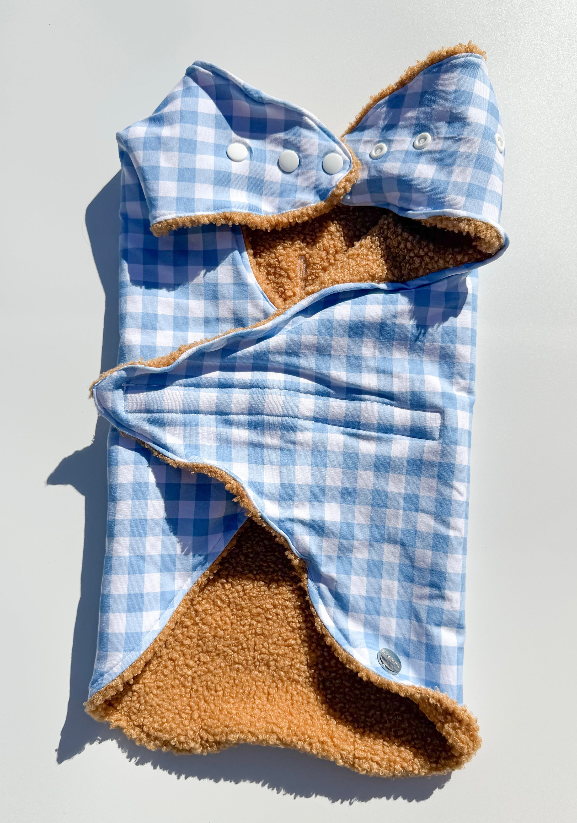 Blue Gingham Dog Jacket