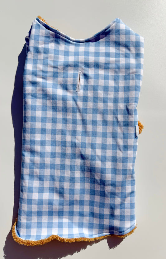 Blue Gingham Dog Jacket