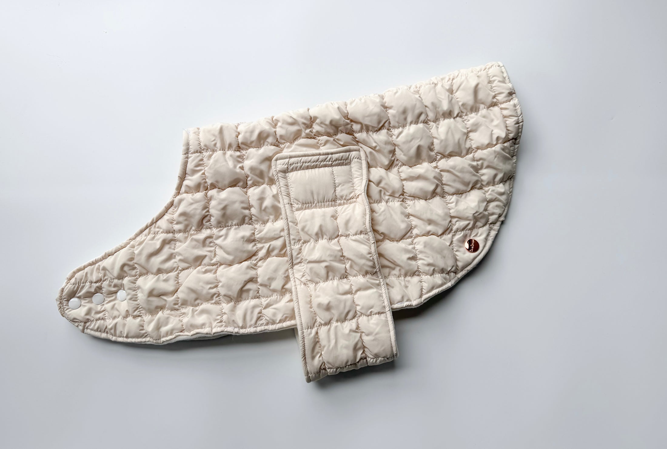 Beige Dog Puffer Jacket