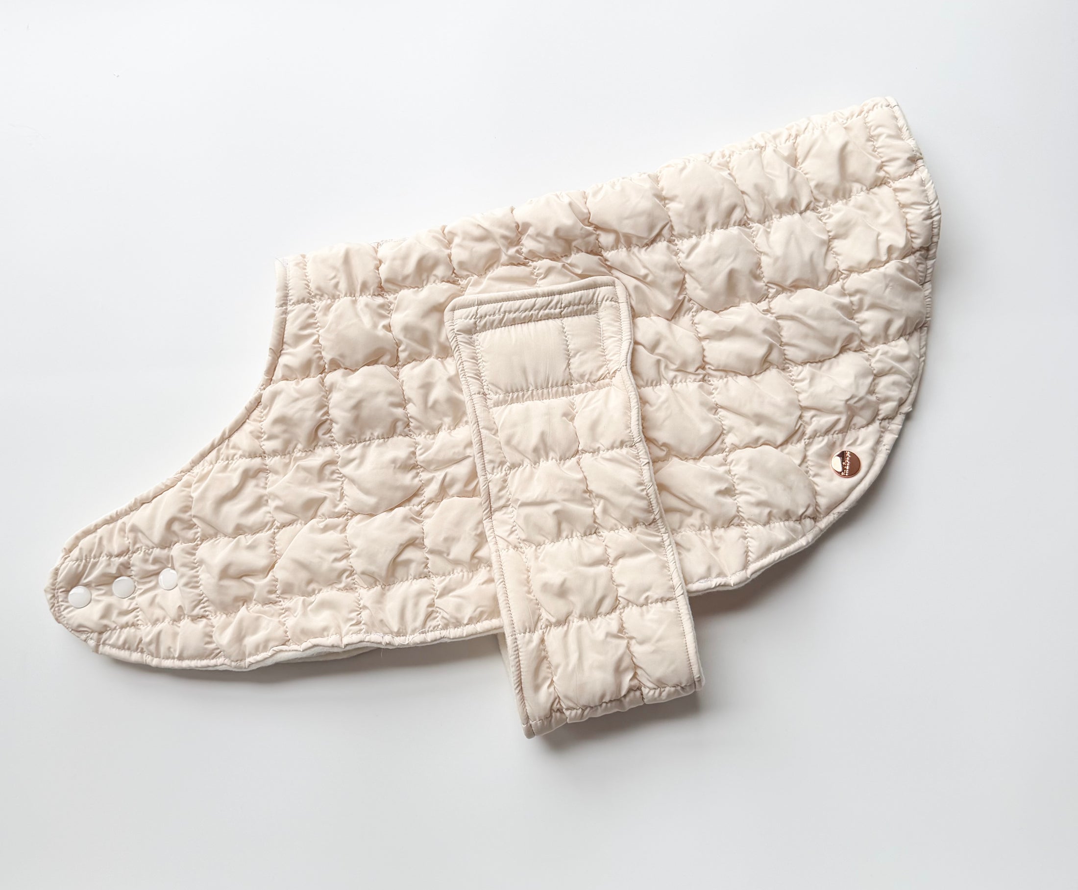 Beige Dog Puffer Jacket