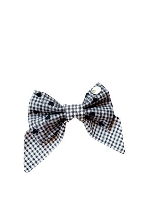 Checkered Valentine Sailor Bow