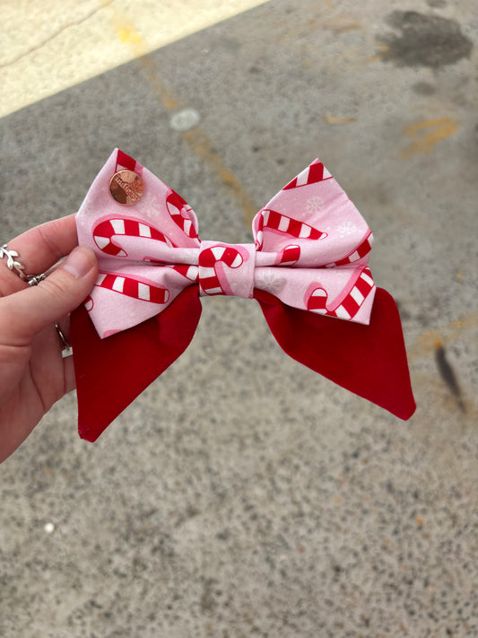 Candy Cane Lane Sailor Bow