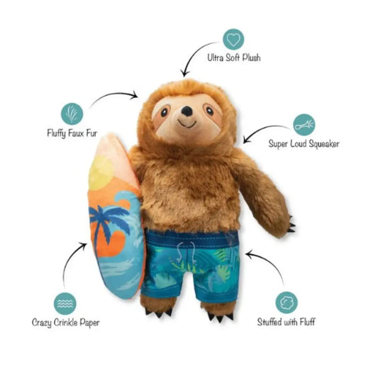 Surfing Sloth Plush Toy