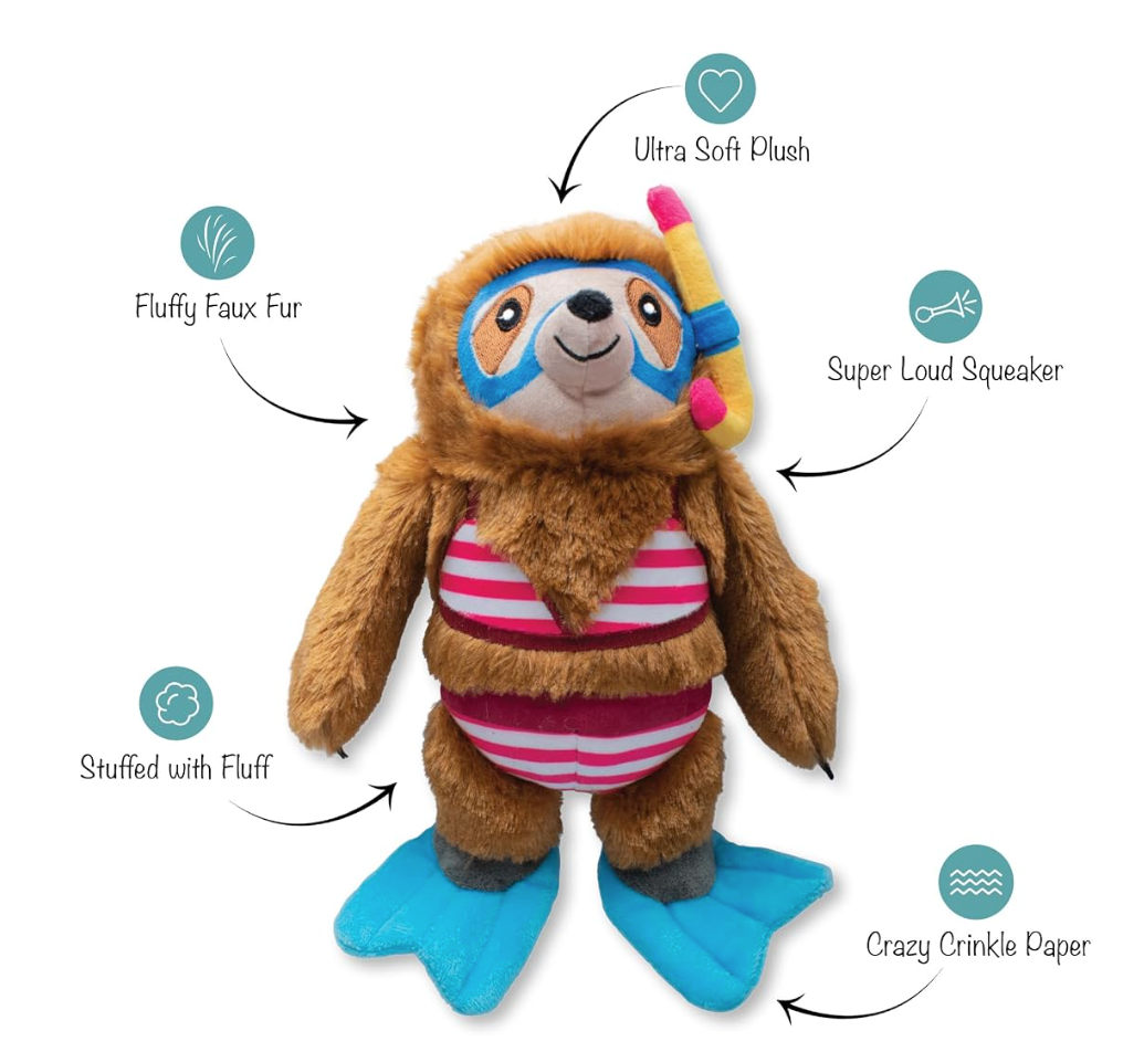 Scubadiving Sloth Plush Toy