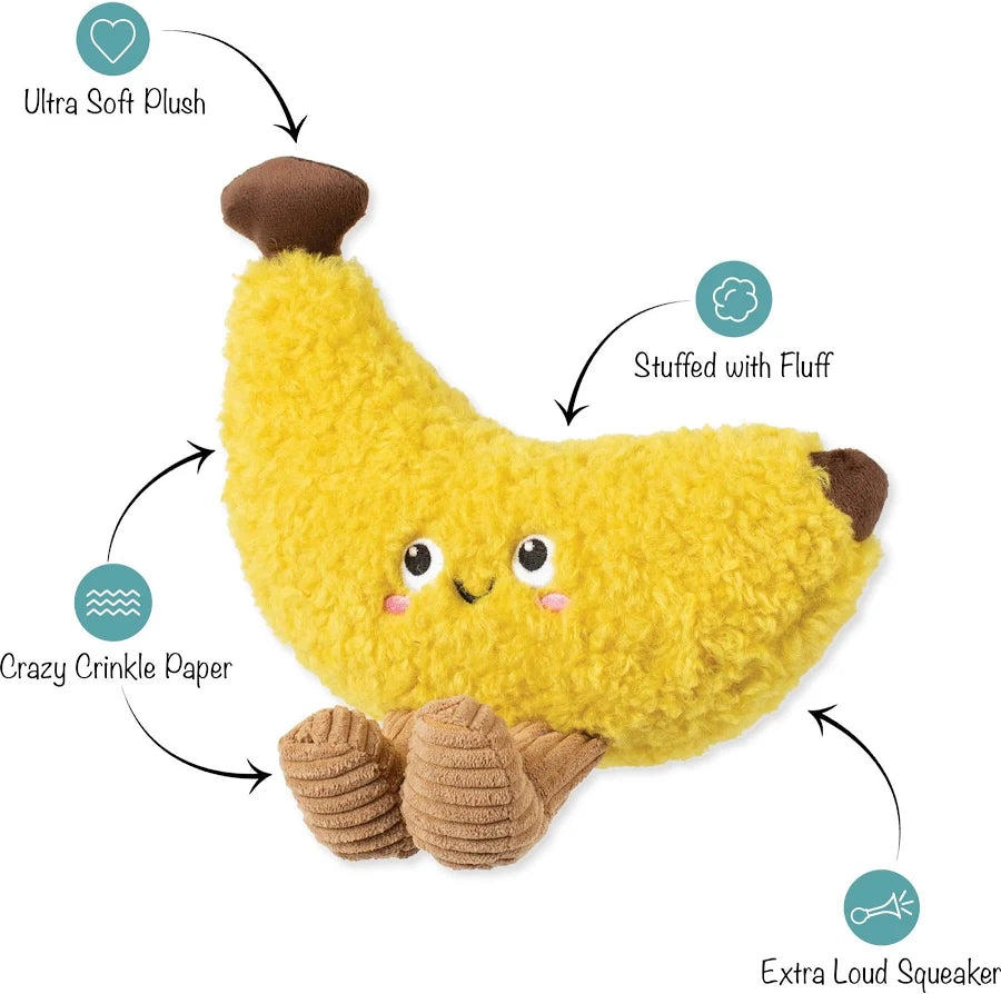 Banana Plush Dog Toy