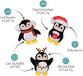 Load image into Gallery viewer, Mini Christmas Penguin Plush Dog Toys 3 pack
