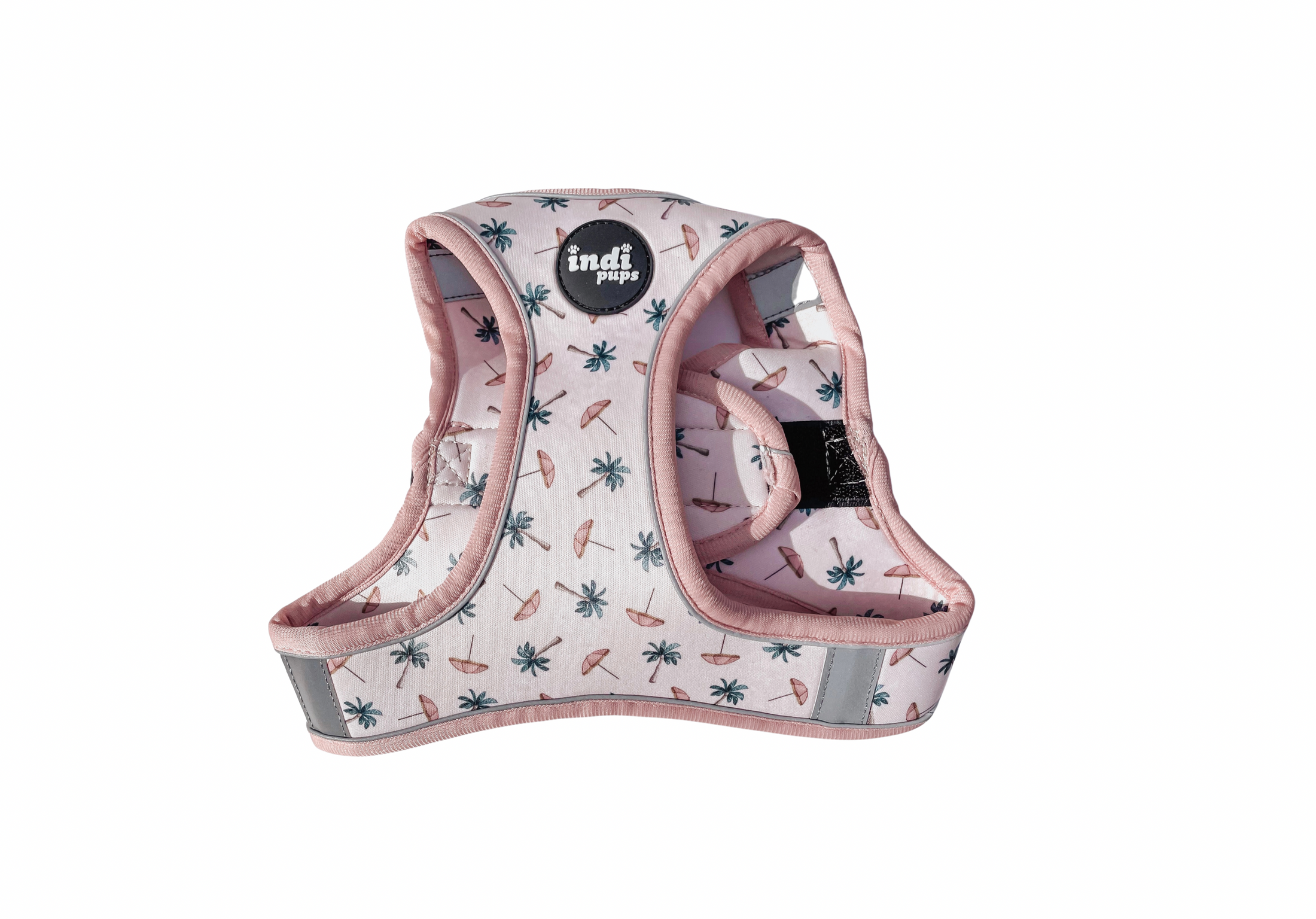 Adjustable pink step in harness by Indi Pups